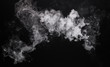 Isolated white smoke of e-cigarette