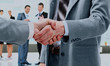© ASDF - Business handshake and business people.
