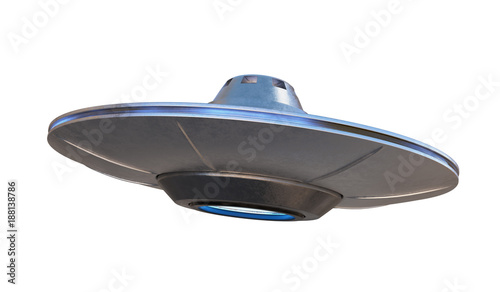 Cuadros en Lienzo UFO - alien spaceship isolated on white background