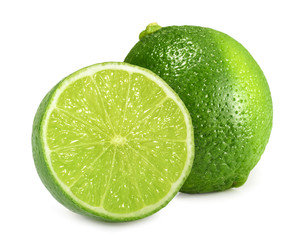 Wall Mural - Lime isolated on white background