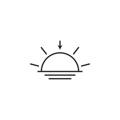 Poster - sunset sign icon. Elements of weather signs icon. Premium quality graphic design. Signs, outline symbols collection icon for websites, web design, mobile app, info graphic