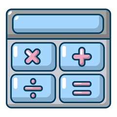 Poster - Calculator icon, cartoon style
