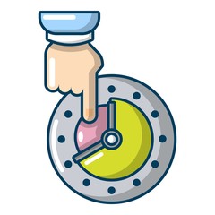 Poster - Save time icon, cartoon style