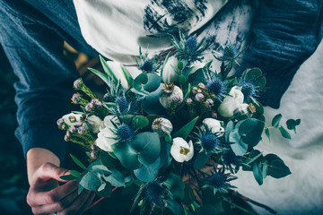 Poster - Small business concept with florist woman ownership on modern flower shop