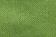 Textured Background Rough Fabric Of Green Olive Color