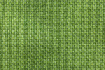 textured background rough fabric of green olive color