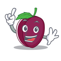 Sticker - Finger plum mascot cartoon style