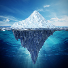 Realistic 3D Illustration Of An Iceberg. 3D Illustration