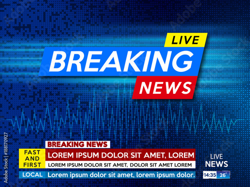 Background Screen Saver On Breaking News Live Blue Technology Vector Background Screen Saver On Breaking News Live Blue Technology Vector