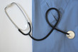 © Teeradej - A stethoscope and a blue scrub shirt