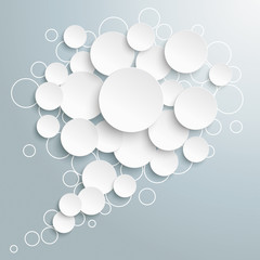 Wall Mural - abstrakte weisse sprechblase