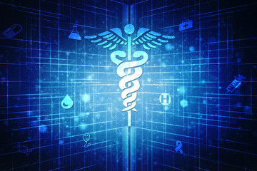 Wall Mural - 2d illustration Health care and medical logo 