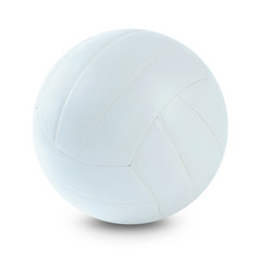 Wall Mural - White volleyball on white background