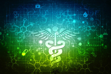 Wall Mural - 2d illustration Health care and medical logo 