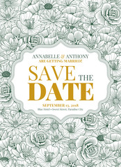 Wall Mural - wedding invitation design