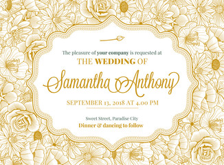 Wall Mural - wedding invitation design