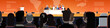 Group Of Arab Business People On Conference Or Public Interview Concept Official Meeting Of Arabic Politicians In Front of Big Audience Horizontal Banner Flat Vector Illustration