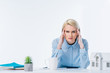 © LIGHTFIELD STUDIOS - portrait of tired real estate agent at workplace