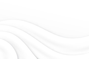 Leinwandbilder - Modern paper art cartoon abstract white water waves. Realistic trendy craft style. Origami design template