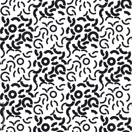 stylish Memphis inspired geometric seamless pattern. elegant repeatable motif...