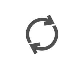 Aufkleber - Refresh simple icon. Rotation arrow sign. Reset or Reload symbol. Quality design elements. Classic style. Vector