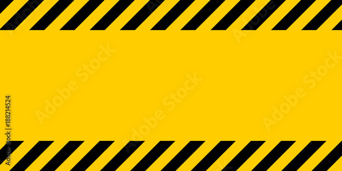 Fotografie, Obraz Black and yellow warning line striped rectangular background, yellow and black s