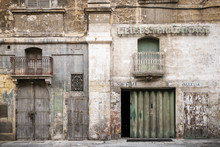 Vintage Retro Design In La Valletta Old Town Street Malta