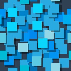 Fototapete - Seamless background made up of squares. The planes are painted monophatically. With different intensities. Vector illustration.