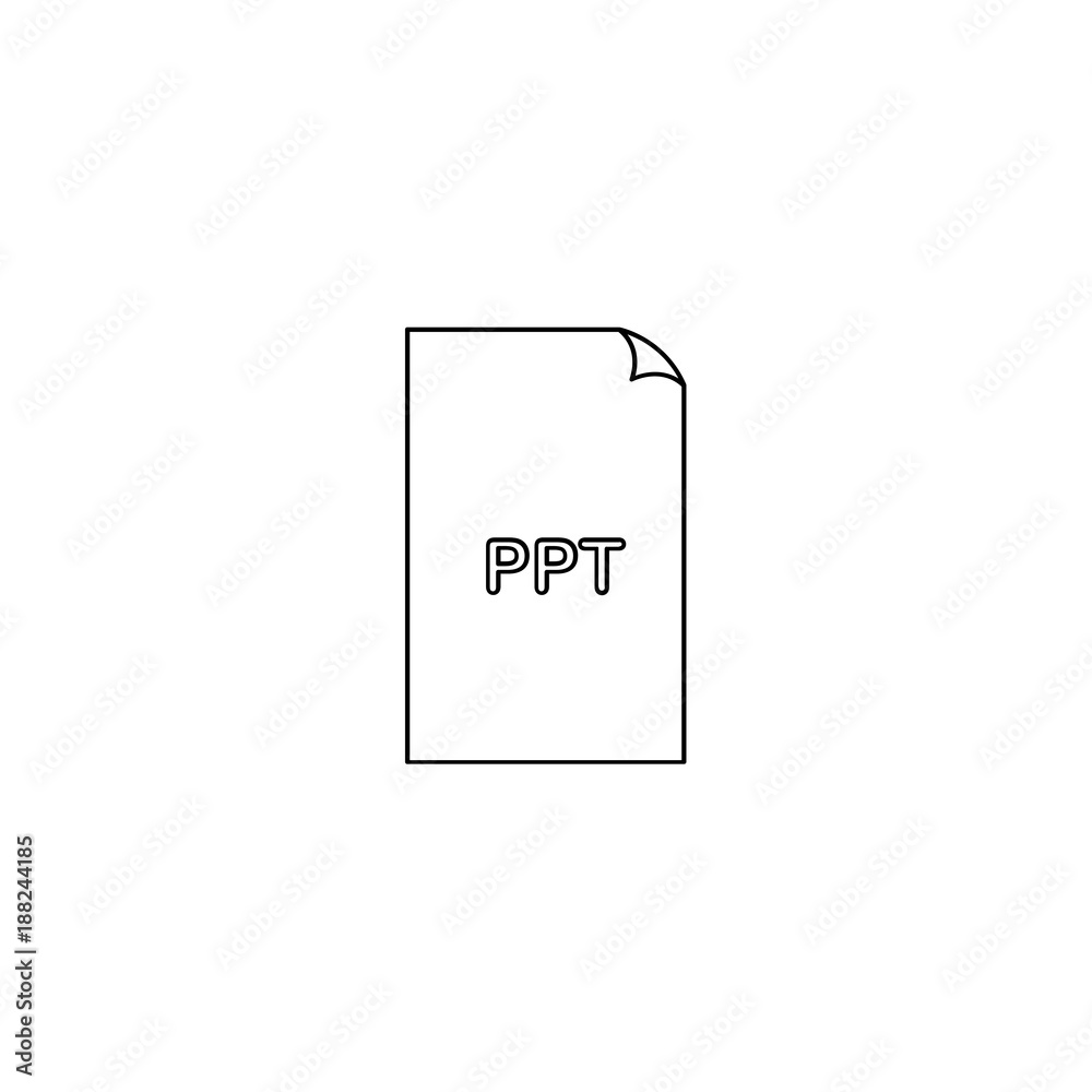 PPT icon, ppt file icon, presentations document icon, graphical user ...