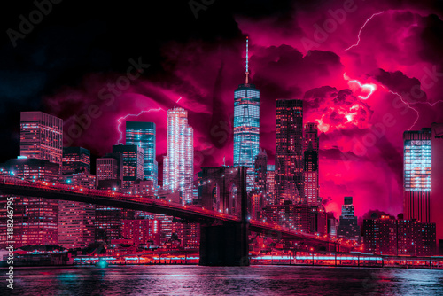 Láminas Photo-Art of Stranger Things in New York City