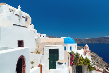 Wall Mural - Architecture of Oia village at Santorini island, Greece