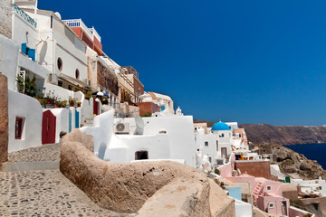 Wall Mural - Architecture of Oia village at Santorini island, Greece