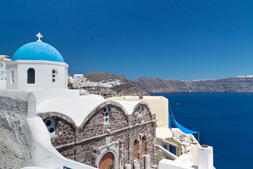 Wall Mural - Architecture of Oia village at Santorini island, Greece