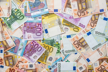 background of all euro bills for dwsing