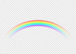 Rainbow with limpid section edge isolated on transparent background
