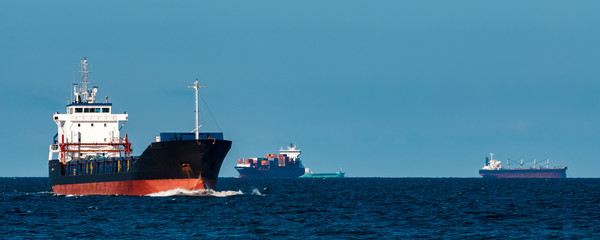 Sticker - Black cargo ship