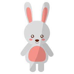 Wall Mural - cute rabbit animal standing cartoon wildlife vector illustration