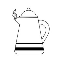 Canvas Print - Porcelain kettle isolated icon vector illustration graphic design