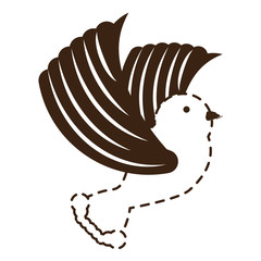 Sticker - cartoon dove icon