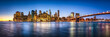 New York City skyline Panorama mit Brooklyn Bridge
