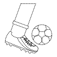 Leg Kicking A Soccer Ball Vector Illustration