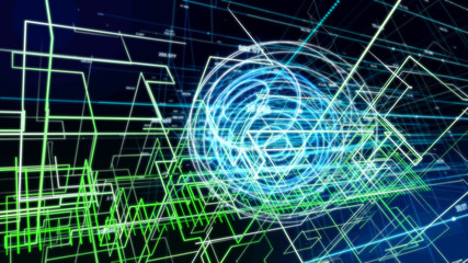 Poster - Technological abstract background.