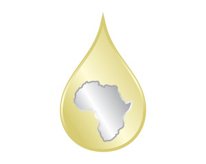 Wall Mural - golden droplets africa image icon