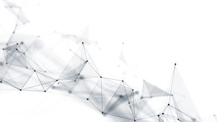 Wall Mural - 3d network technology in future