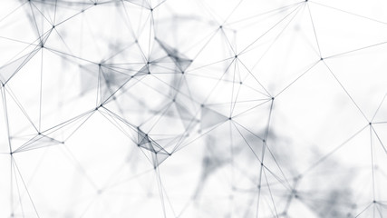 Wall Mural - 3d network technology in future