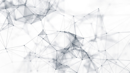 Wall Mural - 3d network technology in future