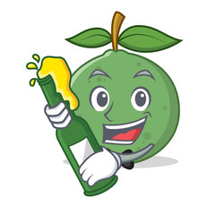 Poster - With beer guava mascot cartoon style