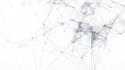 Wall Mural - 3d network technology in future