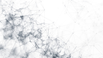 Wall Mural - 3d network technology in future