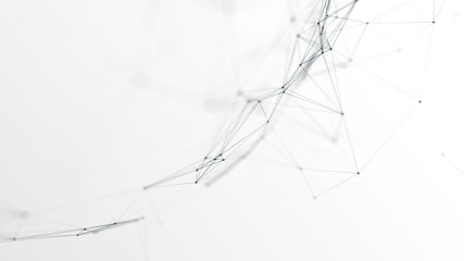 Wall Mural - 3d network technology in future